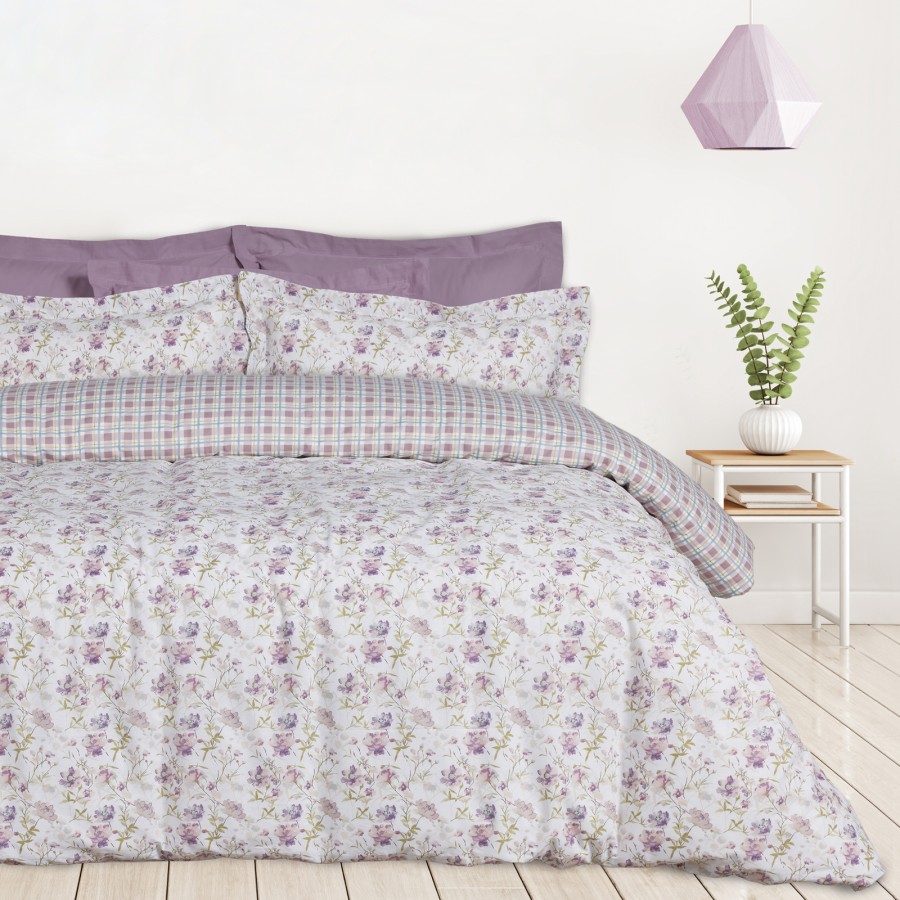 DAS HOME ΣΕΤ ΣΕΝΤΟΝΙΑ KING HAPPY 9675 IVORY, LILAC