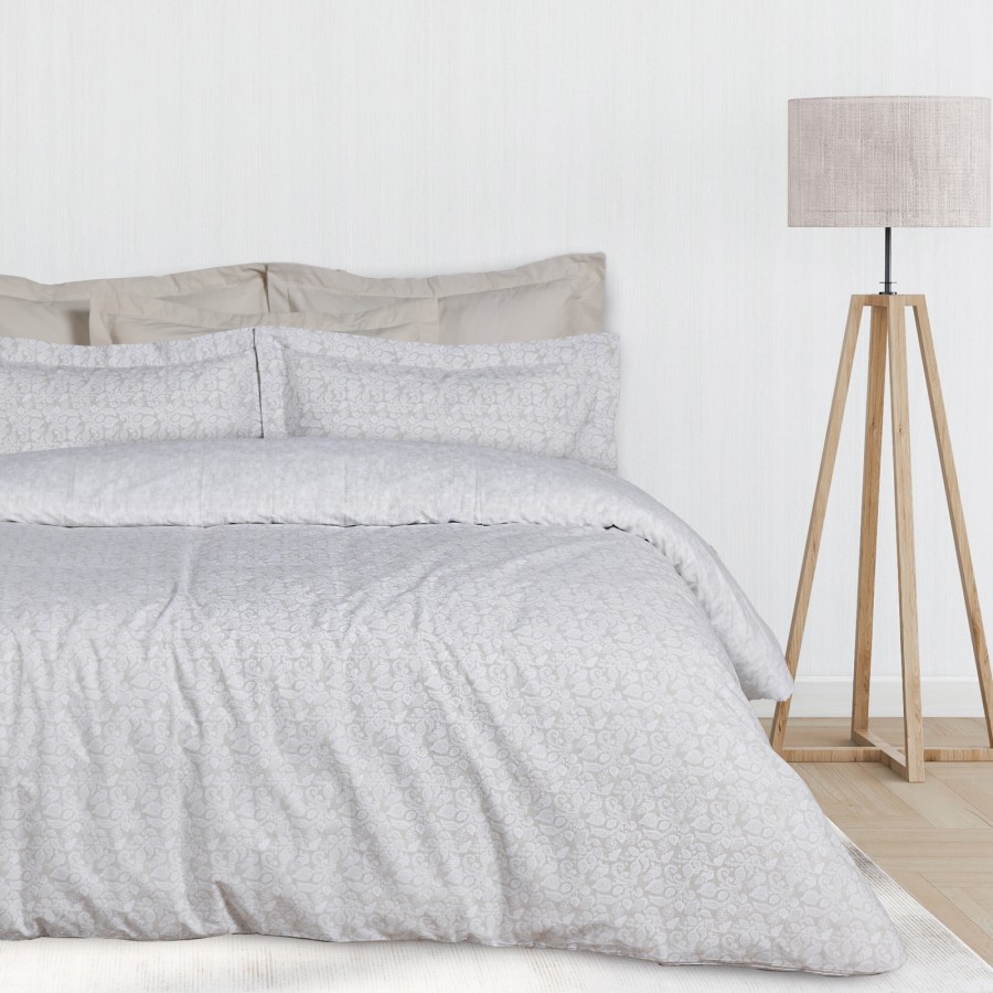 DAS HOME ΣΕΤ ΣΕΝΤΟΝΙΑ KING HAPPY 9678 TAUPE, WHITE