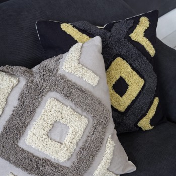 Nima Home Διακοσμητικό μαξιλάρι 45x45 - Aziza Beige Μπεζ, Γκρι