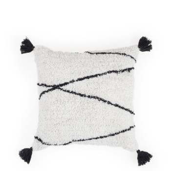 Nima Home Διακοσμητικό Μαξιλάρι 45x45 - Vibe Εκρού, Μαύρο