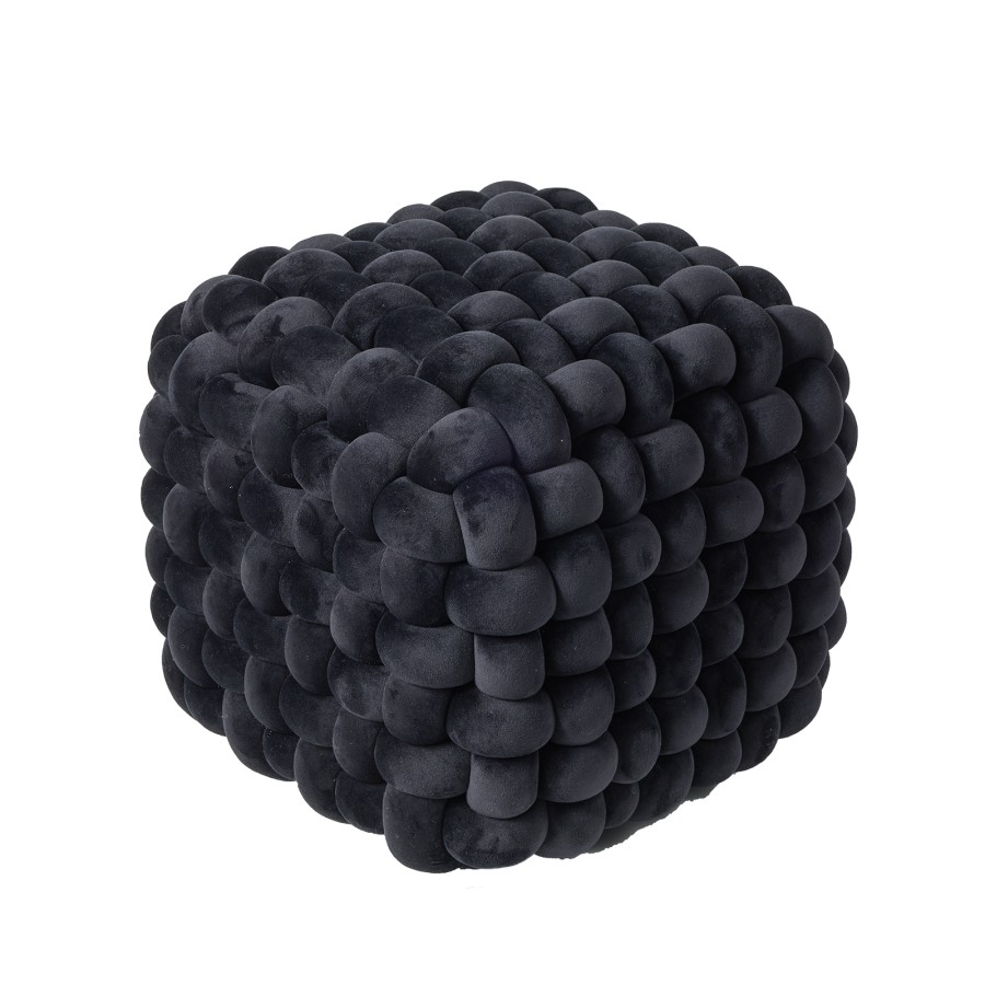 DAS HOME ΔΙΑΚΟΣΜΗΤΙΚΟ ΠΟΥΦ 43Χ43Χ40 2271 BLACK