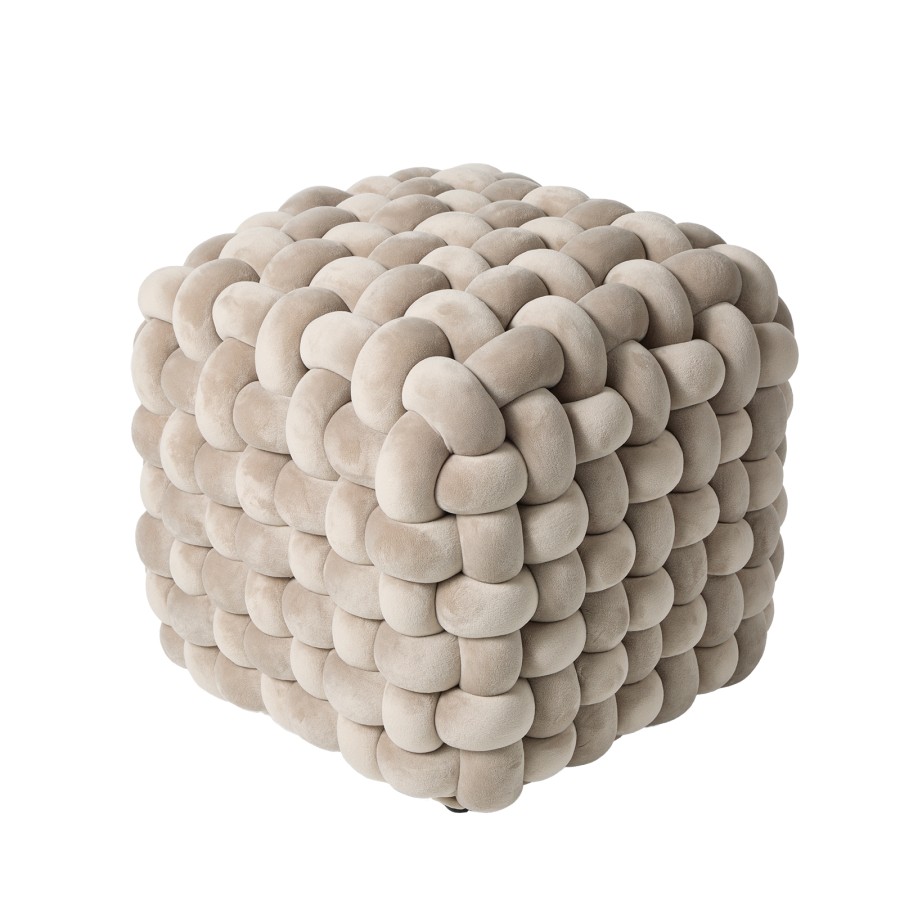 DAS HOME ΔΙΑΚΟΣΜΗΤΙΚΟ ΠΟΥΦ 43Χ43Χ40 2274 BEIGE
