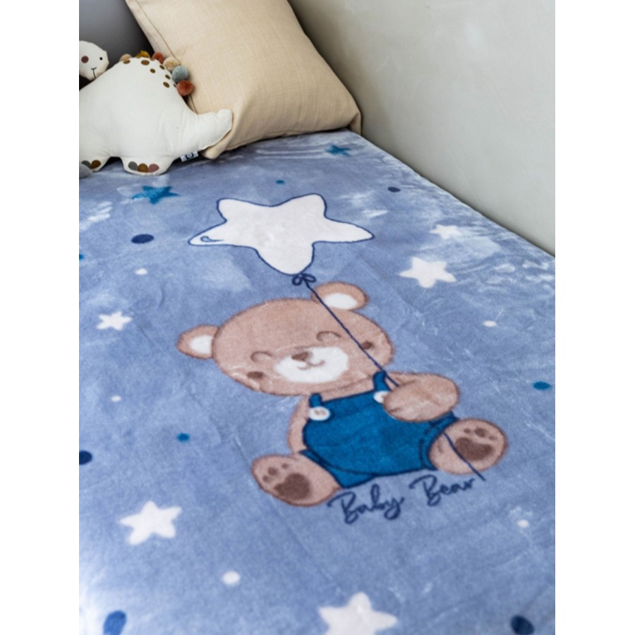 Κουβέρτα Βελουτέ Κούνιας 1571 Blue 110x140