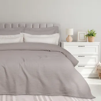 DAS HOME ΚΟΥΒΕΡΤΑ ΠΙΚΕ 240X260 0495 TAUPE