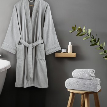 Nima Home Μπουρνούζι Kimono - Extra/Extra Large - Velvet Gray Γκρι