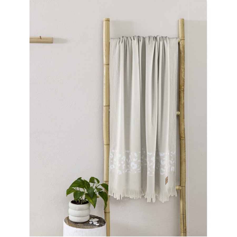 Nima Home Πετσέτα 90x160 - Leona Jacquard Μπεζ