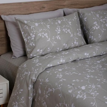 Σετ Σεντόνια Cotton Feelings 924 Grey Υπέρδιπλο (235x270)