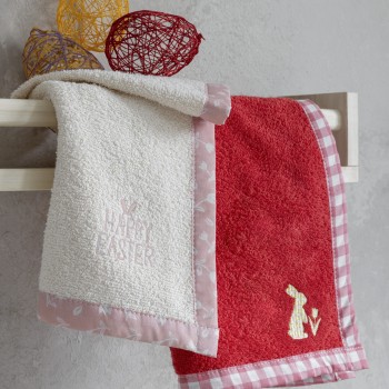 Nima Home Πετσέτα Κουζίνας 40x40 - Happy Easter Μπεζ