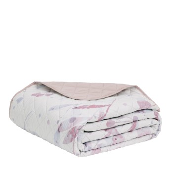 Nima Home Κουβερλί 220x240 - Caprice Λευκό, Ροζ   220x240