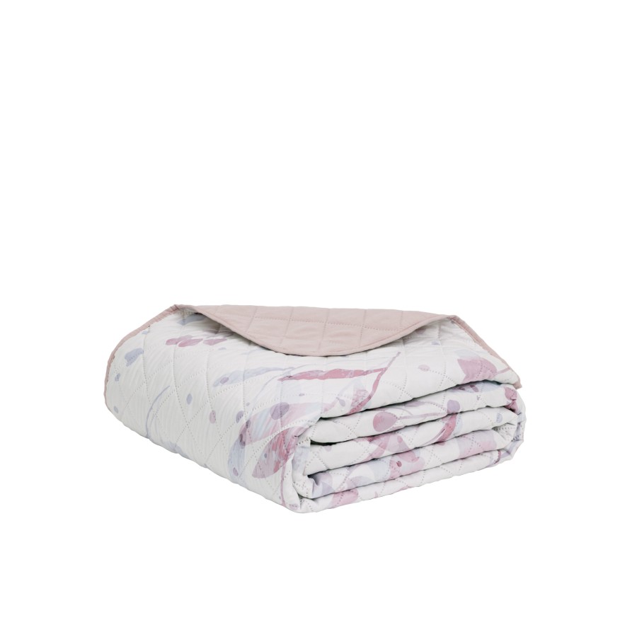 Nima Home Κουβερλί 220x240 - Caprice Λευκό, Ροζ   220x240