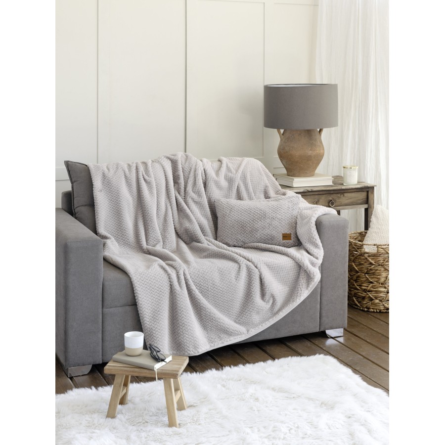 Nima Home Ριχτάρι Αντιολισθητικό 180x250 - Snuggle Light Gray Γκρι