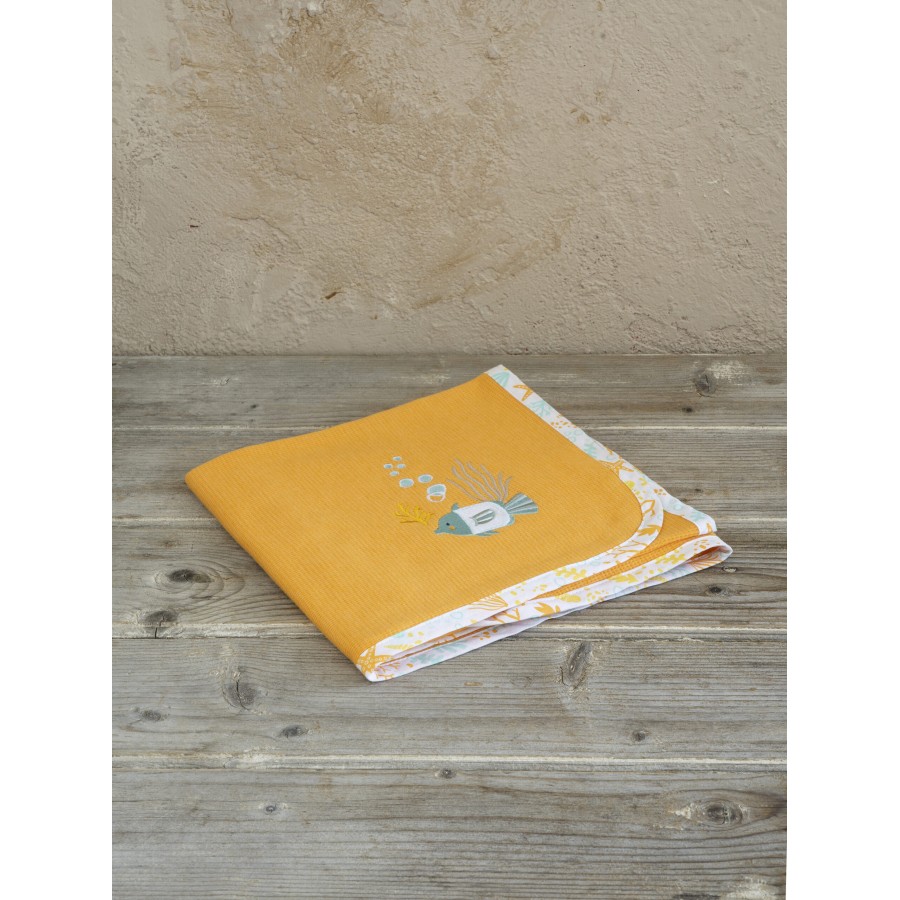 NIMA Bebe Κουβέρτα Πικέ 110x140 - Oceanis Πορτοκαλί