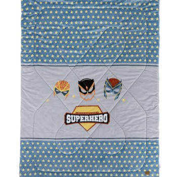 Nima Kids Κουβέρτα/Πάπλωμα Μονό 160x220 - Superheroes Γκρι   160x220