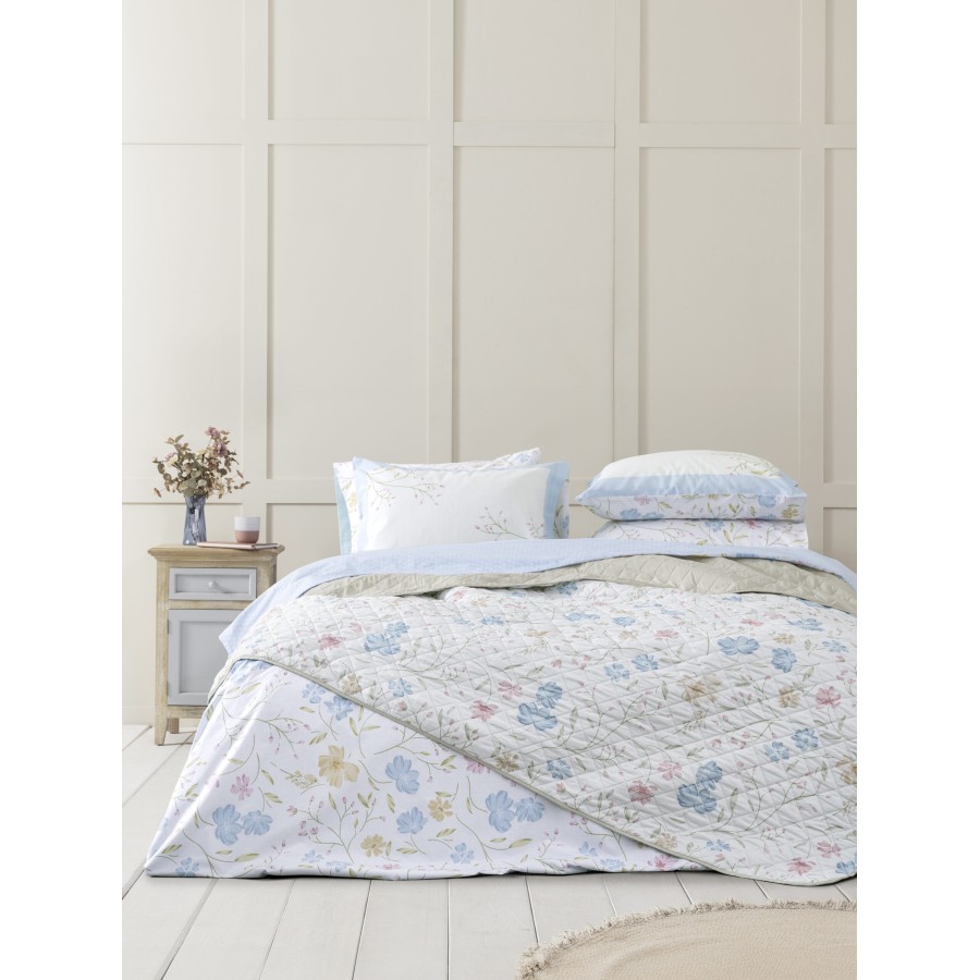 Nima Home Κουβερλί 220x240 - Belleza Λευκό, Γαλάζιο, Ροζ   220x240