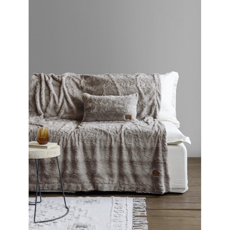 Nima Home Κουβέρτα καναπέ 130x170 - Velure Cigar Beige Μπεζ