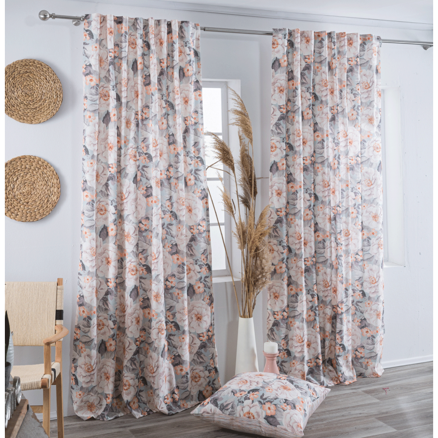 Κουρτίνα (Έτοιμη Ραμμένη) Novelda - 140x275cm