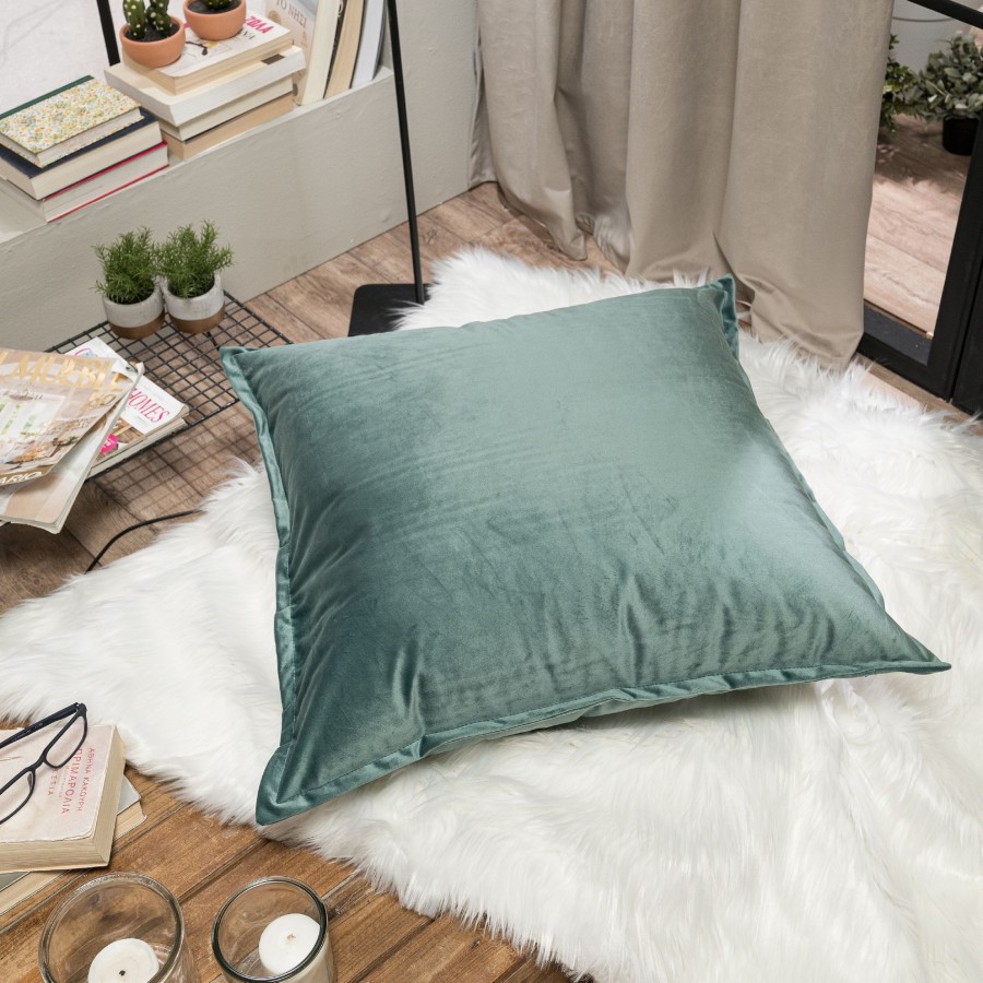 Μαξιλαροθήκη Velvet 15 - 65x65cm δαπέδου με γέμιση