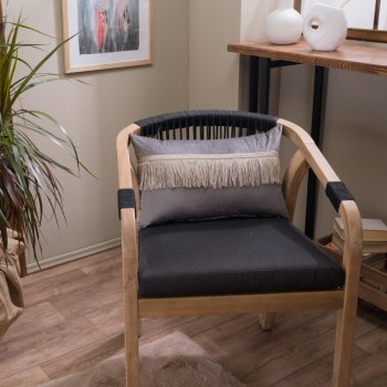 Μαξιλαροθήκη Velvet 11 Με Κρόσι - 30x50cm με γέμιση