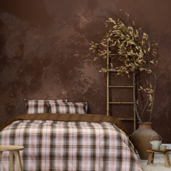 Nima Home Σετ Σεντόνια Μονά - Alan Earth Μπεζ, Καφέ   (2 x 170x260   52x72)