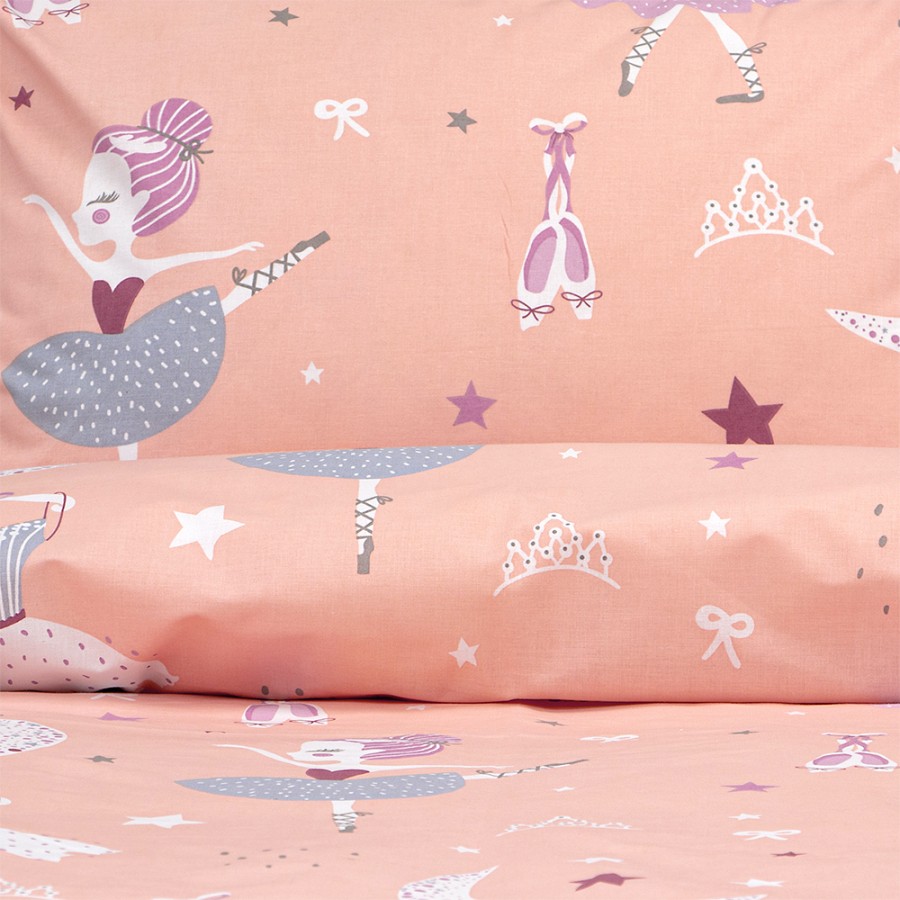 LINO Παιδικά Σετ Σεντόνια (170x260) Dreamy Dancers Κοραλί