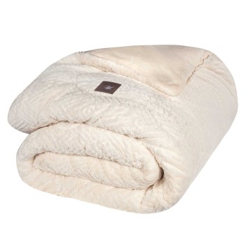 GREENWICH POLO CLUB ΚΟΥΒΕΡΤΟΠΑΠΛΩΜΑ RABBIT FAUX FUR KING ESSENTIAL 3952 IVORY