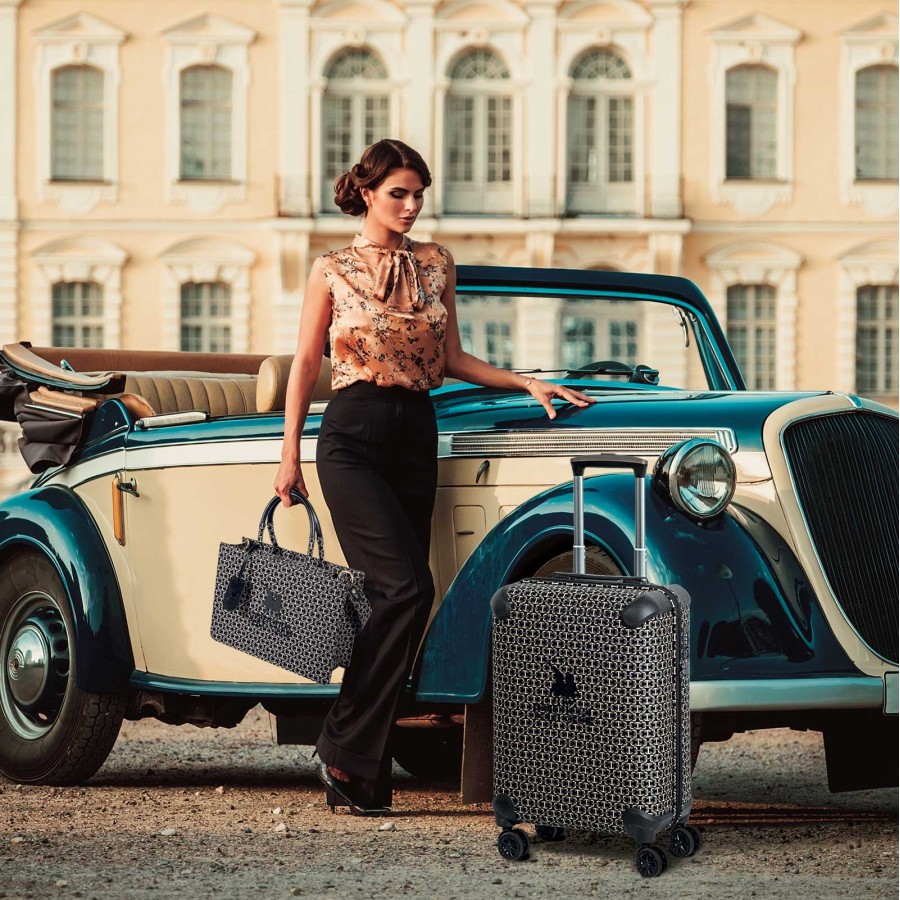 GREENWICH POLO CLUB ΤΣΑΝΤΑ 36.5Χ25Χ12 PREMIUM 7501 BLACK, ECRU