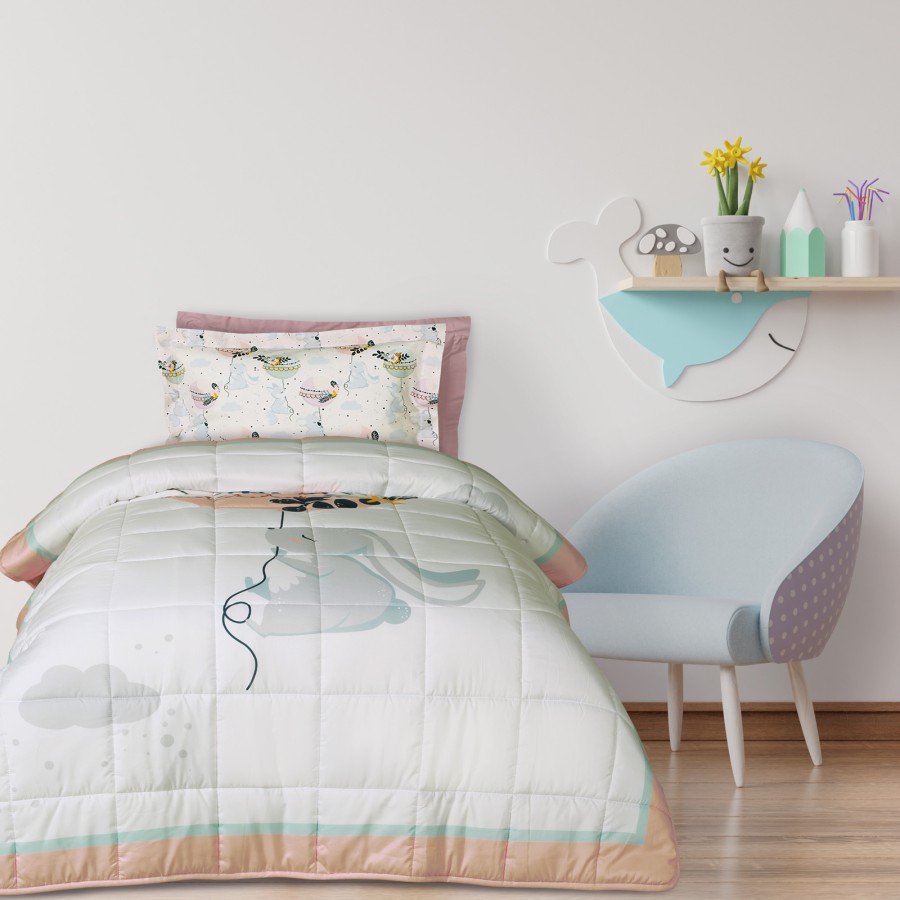 DAS KIDS ΠΑΠΛΩΜΑ ΜΟΝΟ 4915 LIGHT BLUE, MINT, PINK