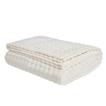 DAS HOME ΚΟΥΒΕΡΤΑ BUBBLE FLEECE 240Χ260 1369 IVORY