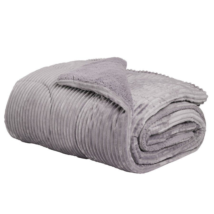 DAS HOME ΚΟΥΒΕΡΤΟΠΑΠΛΩΜΑ SHERPA ΜΟΝΟ 1365 GREY