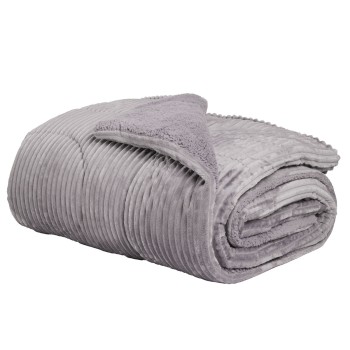 DAS HOME ΚΟΥΒΕΡΤΟΠΑΠΛΩΜΑ SHERPA ΥΠΕΡΔΙΠΛΟ 1365 GREY