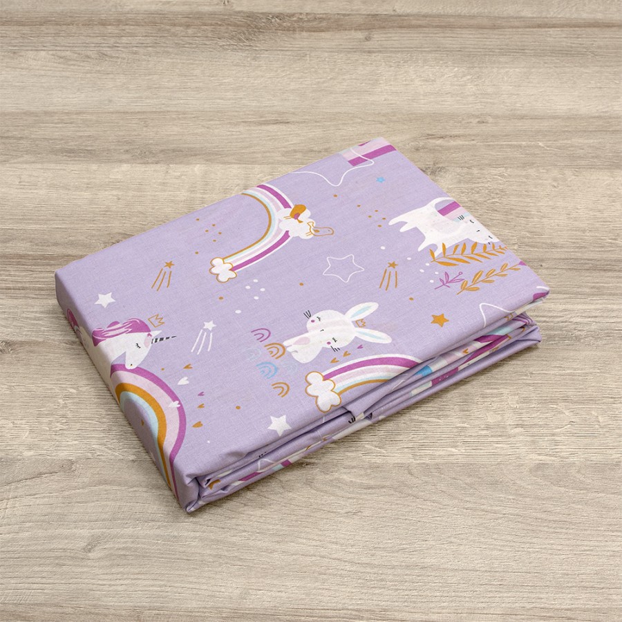 LINO BEBE ΣΕΤ ΣΕΝΤΟΝΙΑ RAINBOW GALLOP LILAC 120X180