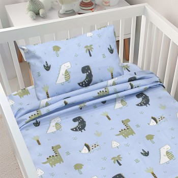 LINO BEBE ΣΕΤ ΣΕΝΤΟΝΙΑ DINO FOREST PETROL 120X180