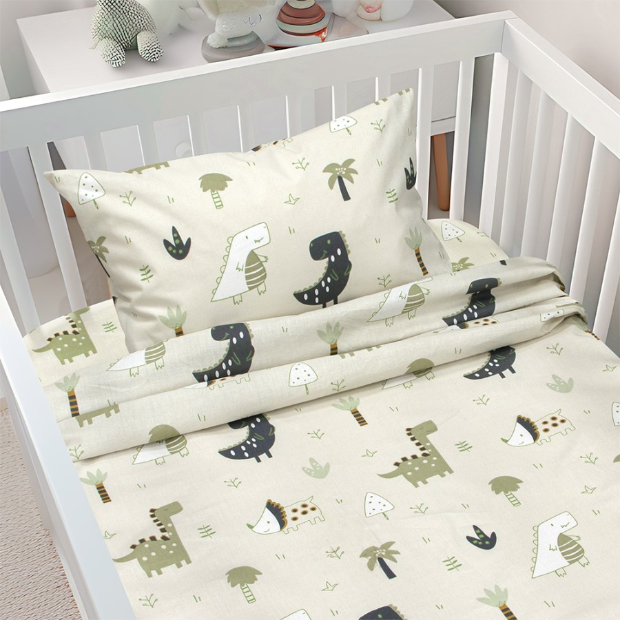 LINO BEBE ΣΕΤ ΣΕΝΤΟΝΙΑ DINO FOREST GREEN 120X180
