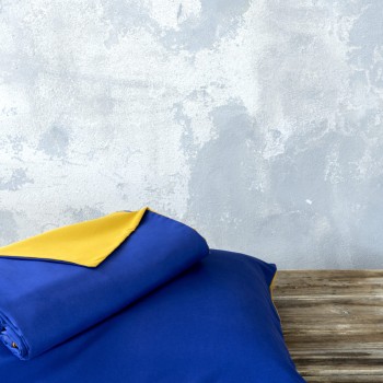NIMA Home Σετ Παπλωματοθήκη Μονή Abalone - Blue / Mustard Beige Μπλε, Μουσταρδί   (1 x 160x240   50x70)