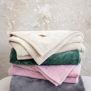 Nima Home Κουβέρτα καναπέ Jacquard 130x170 - Mellow Pink Ροζ