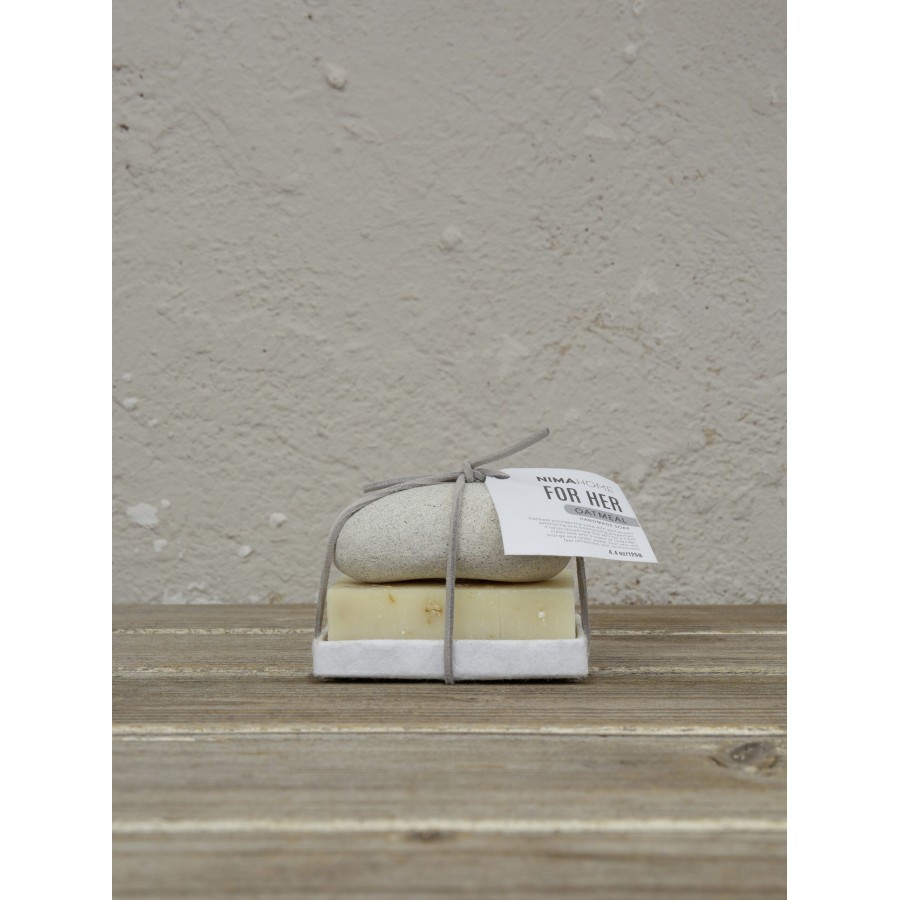 Nima Home Σετ Σαπούνι χειροποίητο 125g + Πέτρα απολέπισης - Oatmeal