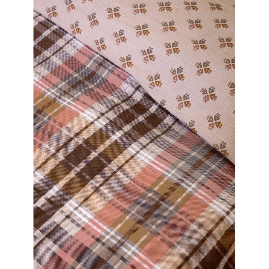 Nima Home Σετ Παπλωματοθήκη Μονή - Dakota Μπεζ, Καφέ   (1 x 160x240   50x70)