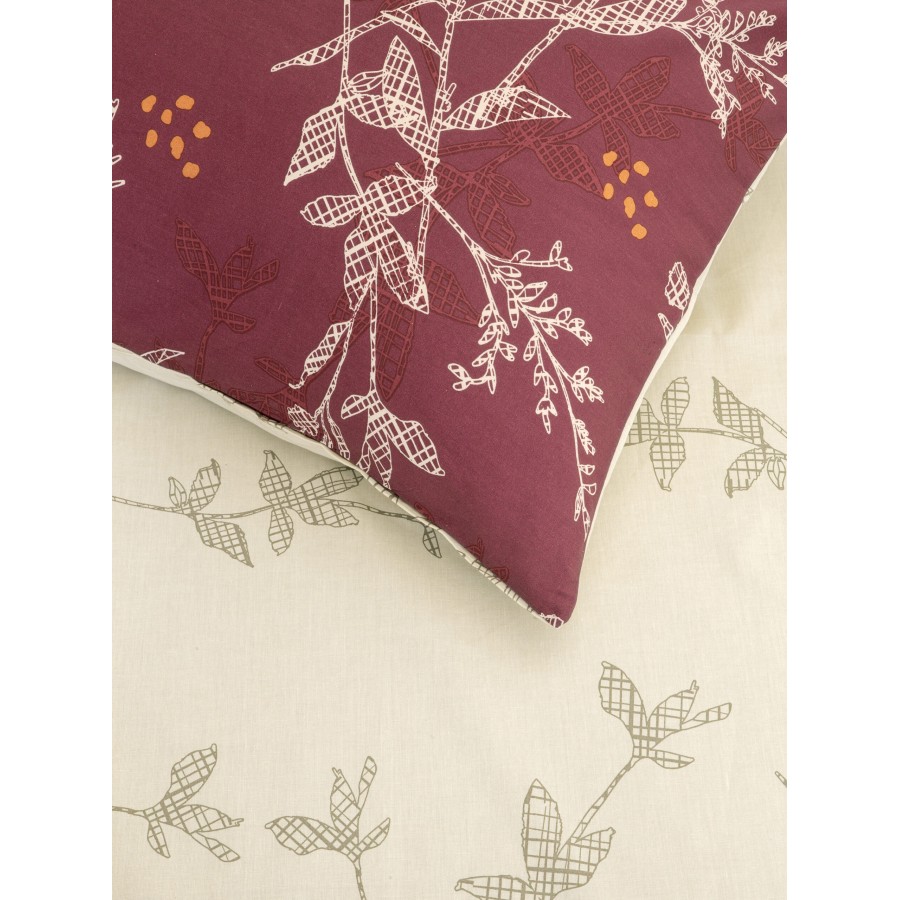 Kocoon Home Σετ Σεντόνια Μονά - Grunge Rose Bordeaux    (2 x 160x270   52x72)