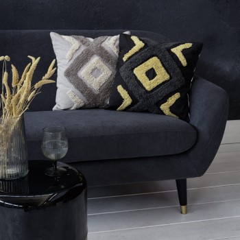 Nima Home Διακοσμητικό μαξιλάρι 45x45 - Aziza Dark Gray Γκρι