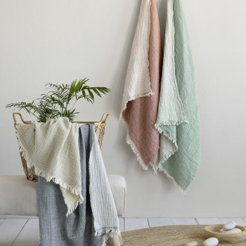 Nima Home Πετσέτα/Παρεό 90x170 - Sunshine Light Gray Γκρι