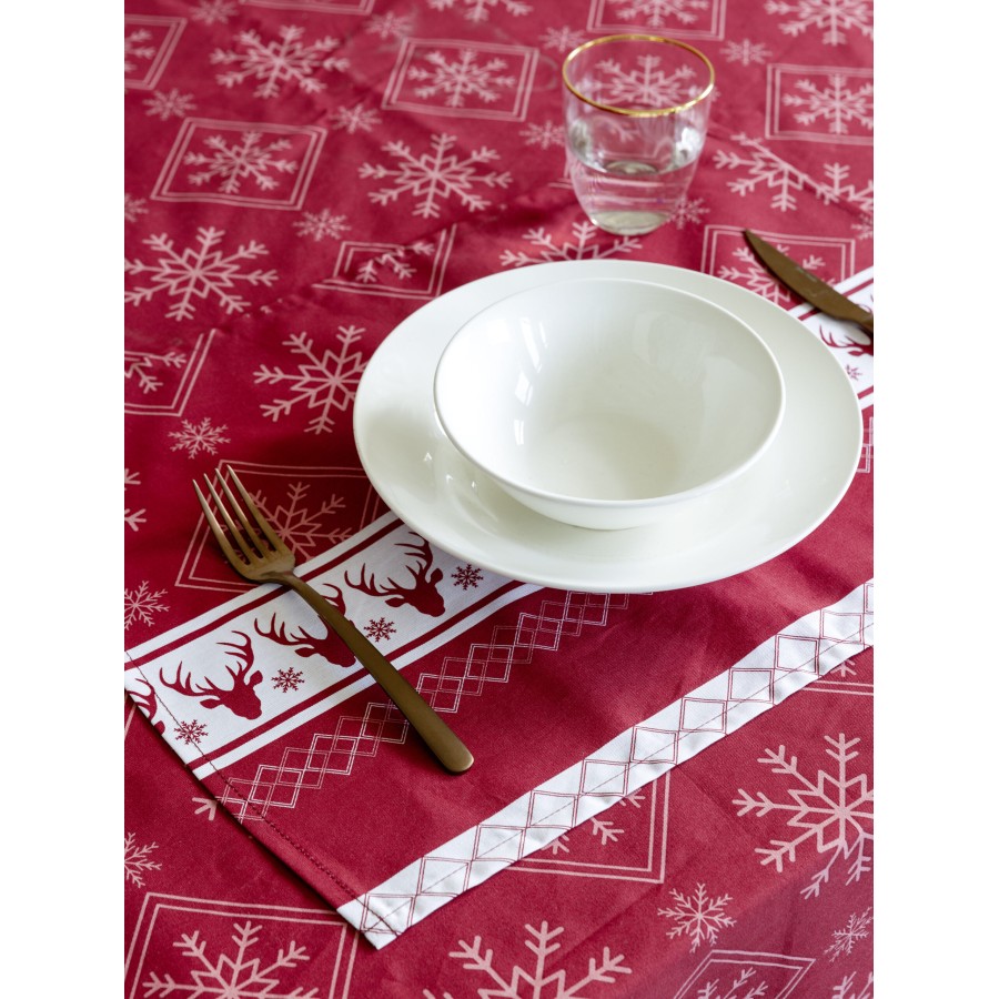 Nima Home Τραπεζομάντηλο 150x250 - Christmas Day Κόκκινο