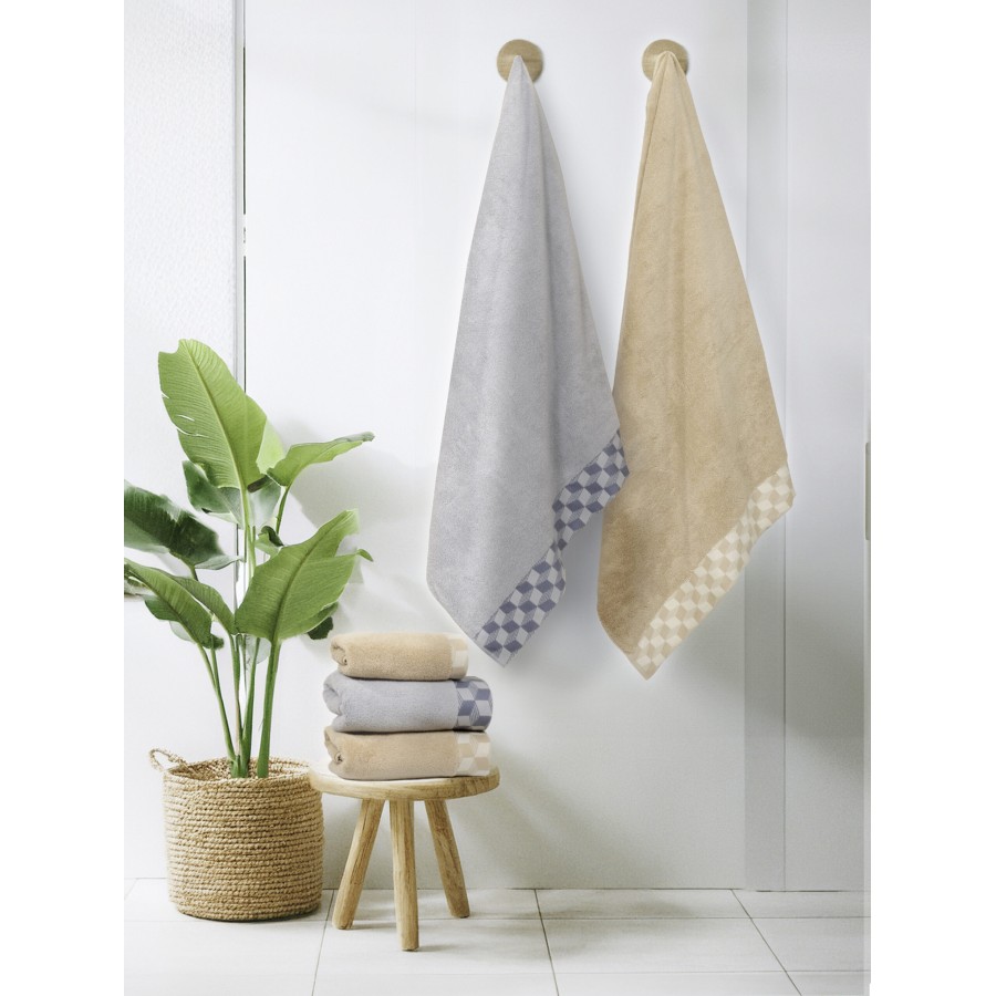 Nima Home Πετσέτα 90x145 Luxe - Dark Gray Γκρι