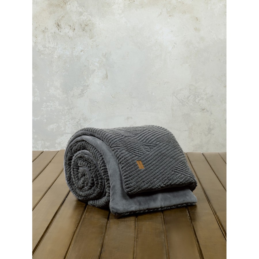 Nima Home Κουβέρτα/Πάπλωμα Μονό 160x220 - Velva Dark Gray Γκρι   160x220