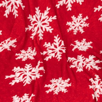 Nima Home Κουβέρτα καναπέ 130x170 - Snowtime Κόκκινο, Λευκό