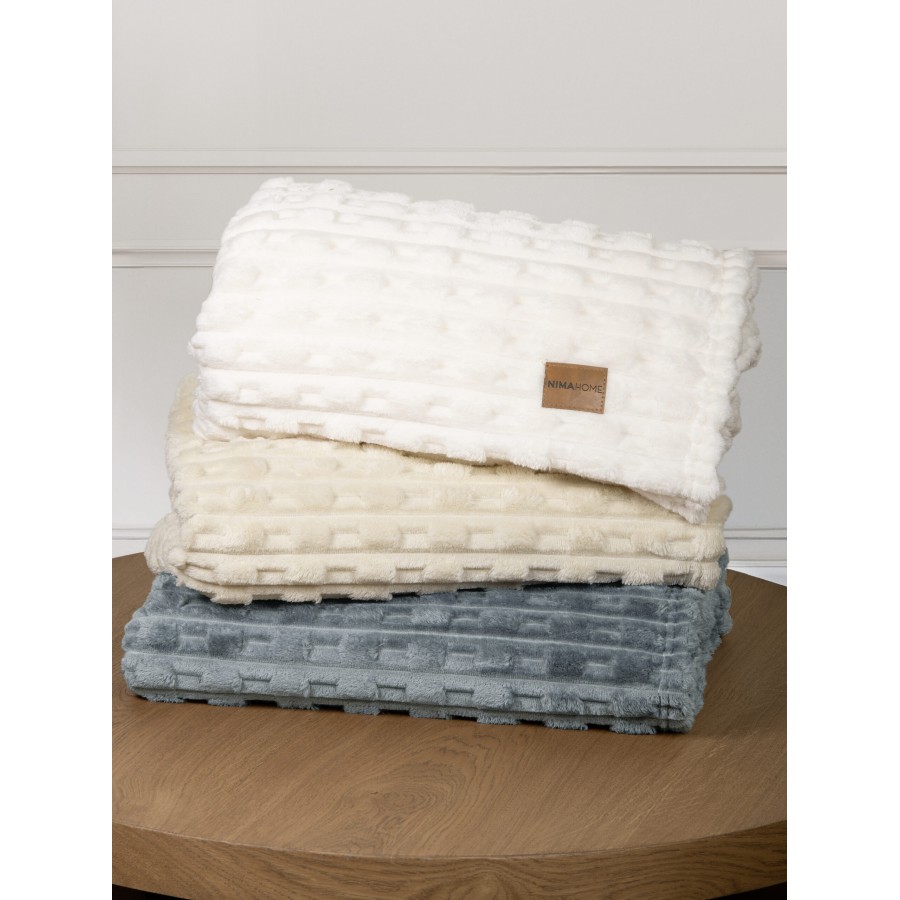 Nima Home Κουβέρτα καναπέ 130x170 - Savara Ivory Εκρού