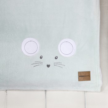 Nima Bebe Κουβέρτα Κούνιας 110x150 - Mouse Γαλάζιο