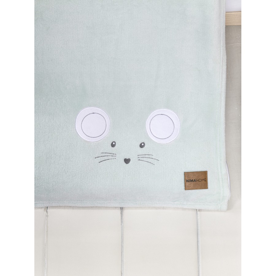Nima Bebe Κουβέρτα Κούνιας 110x150 - Mouse Γαλάζιο