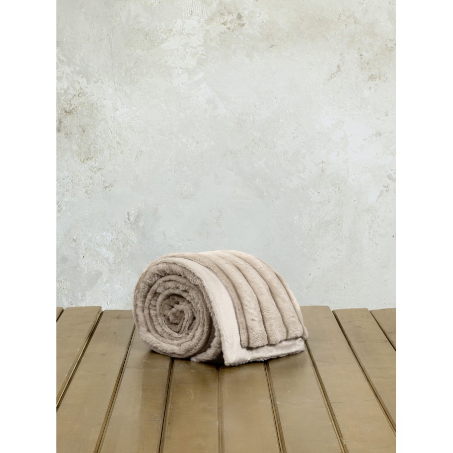 Nima Home Κουβέρτα Υπέρδιπλη 220x240 - Carezza Ivory Εκρού