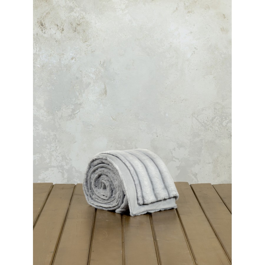Nima Home Κουβέρτα Υπέρδιπλη 220x240 - Carezza Light Gray Γκρι
