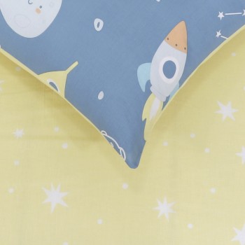 Kocoon Kids Σετ Σεντόνια Μονά με Λάστιχο - Space      (1 x 100x200+30  x 160x260   52x72)